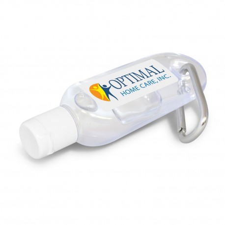 30ml Carabiner Hand Sanitiser gel with carabiner