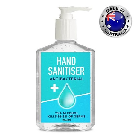 250ml -75% Australian Made Antibacterial Hand Sanitiser Gel