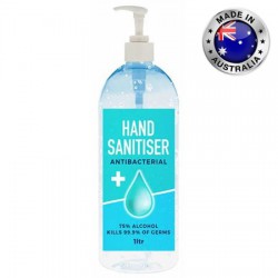 1 Litre - 75% Australian Made Antibacterial Hand Sanitiser Gel